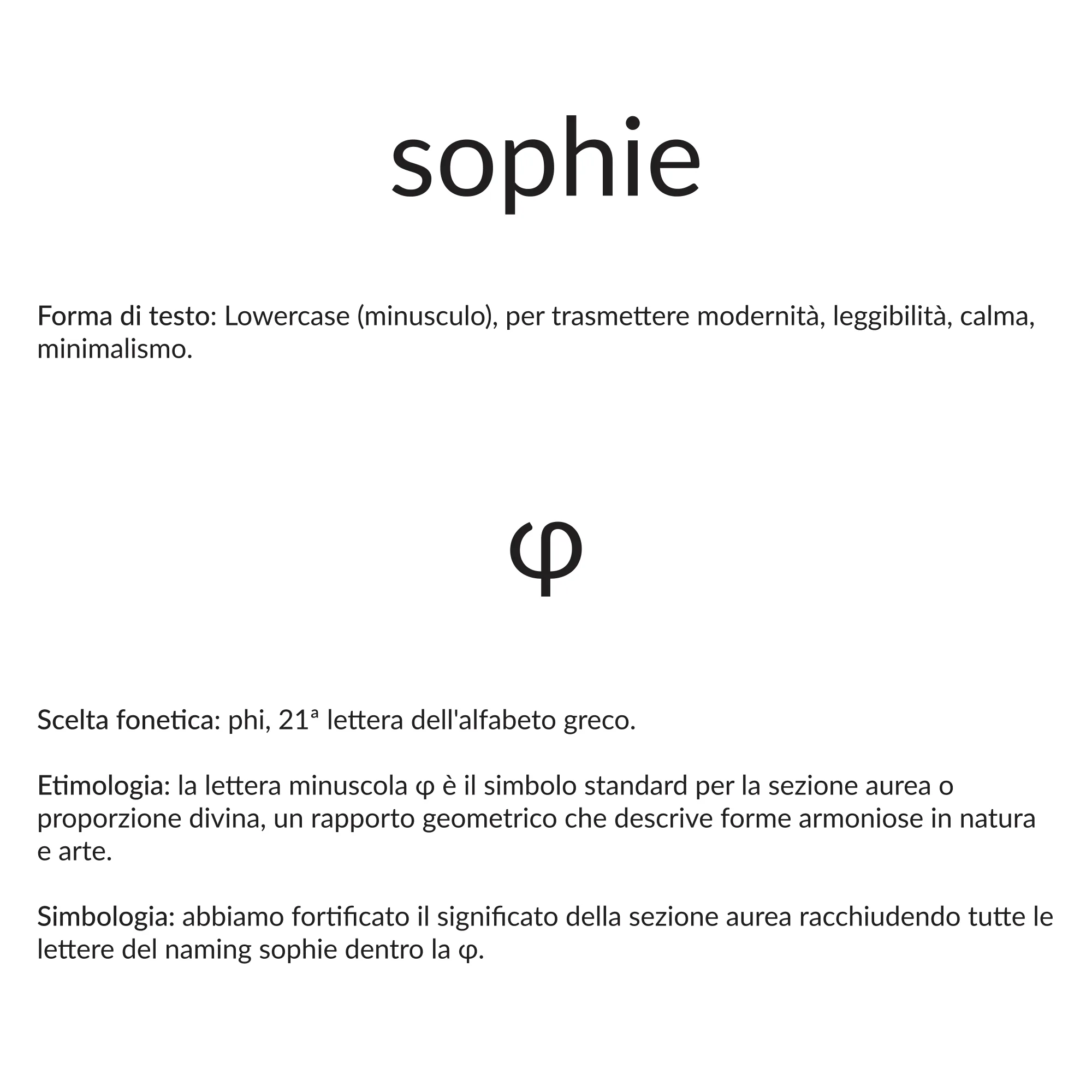 Sistema logotipo e simbolo phi Sophie Aesthetic Studio