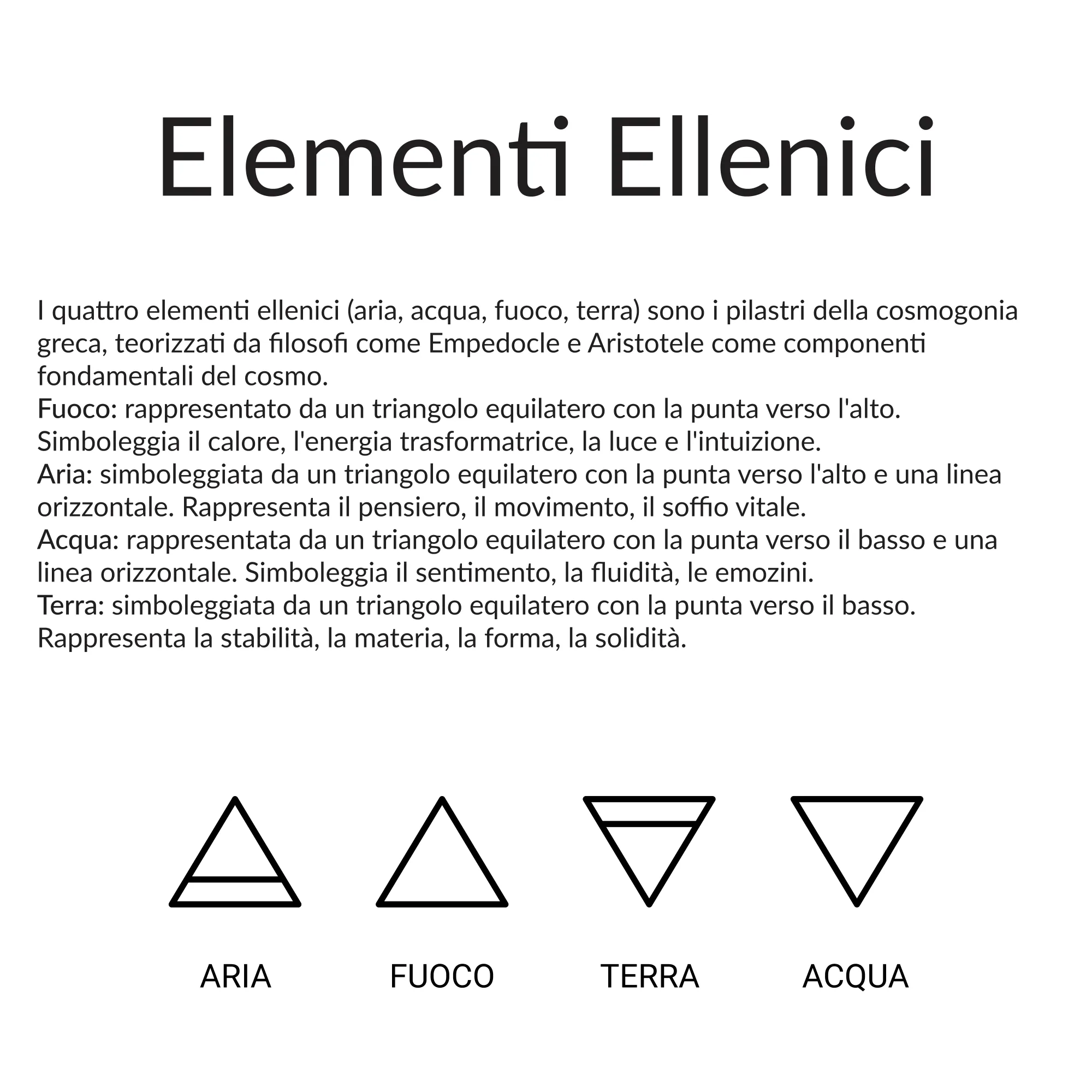 Sistema degli elementi ellenici Sophie Aesthetic Studio